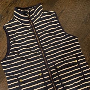 J. Crew Striped navy and white vest size L